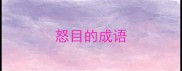 怒目的成语