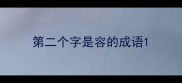 第二个字是容的成语