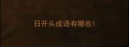 日开头成语有哪些