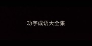 功字成语大全集
