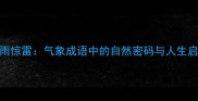 谷雨惊雷气象成语中的自然密码与人生启示