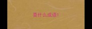 委什么成语