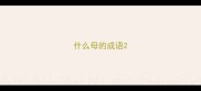 什么母的成语