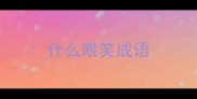 什么眼笑成语