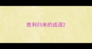 胜利归来的成语