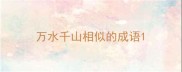 万水千山相似的成语