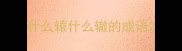什么辕什么辙的成语