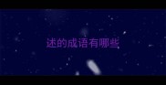 述的成语有哪些