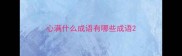 心满什么成语有哪些成语