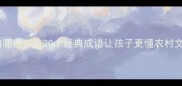 丰收的季节成语有哪些这20个经典成语让孩子更懂农村文化家长必看