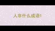 人非什么成语