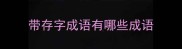 带存字成语有哪些成语