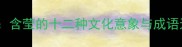含莹之韵含莹的十二种文化意象与成语运用指南