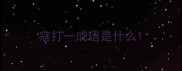 寇打一成语是什么