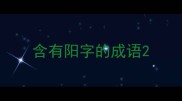含有阳字的成语