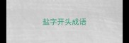 盐字开头成语