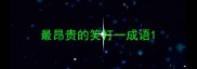 最昂贵的笑打一成语
