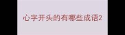 心字开头的有哪些成语