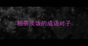 粗茶淡饭的成语对子